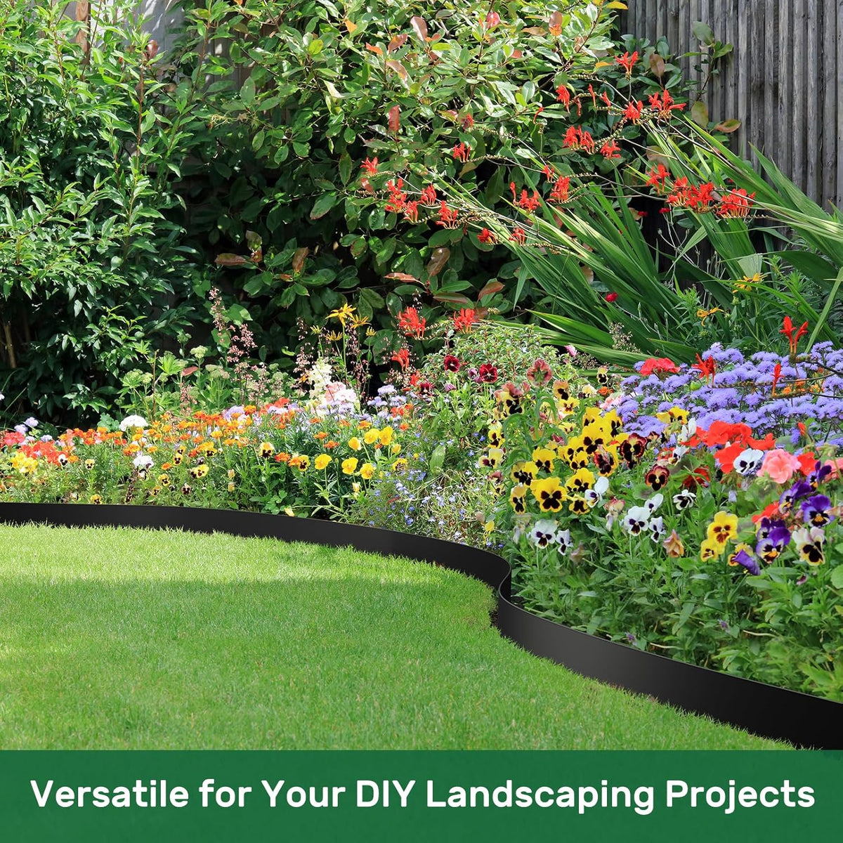AGTEK Garden Edging 49FT Landscape Edging Kit 3 Inch Height Plastic Garden Border No Dig Lawn