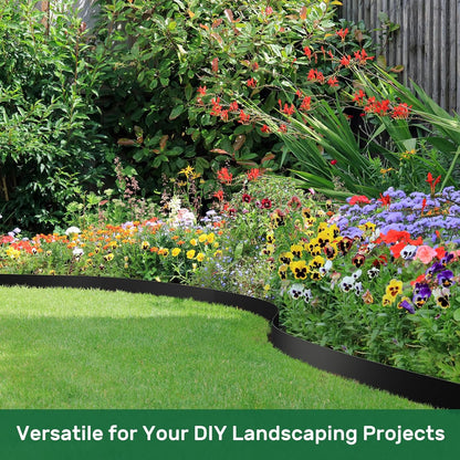 AGTEK Garden Edging 49FT Landscape Edging Kit 3 Inch Height Plastic Garden Border No Dig Lawn