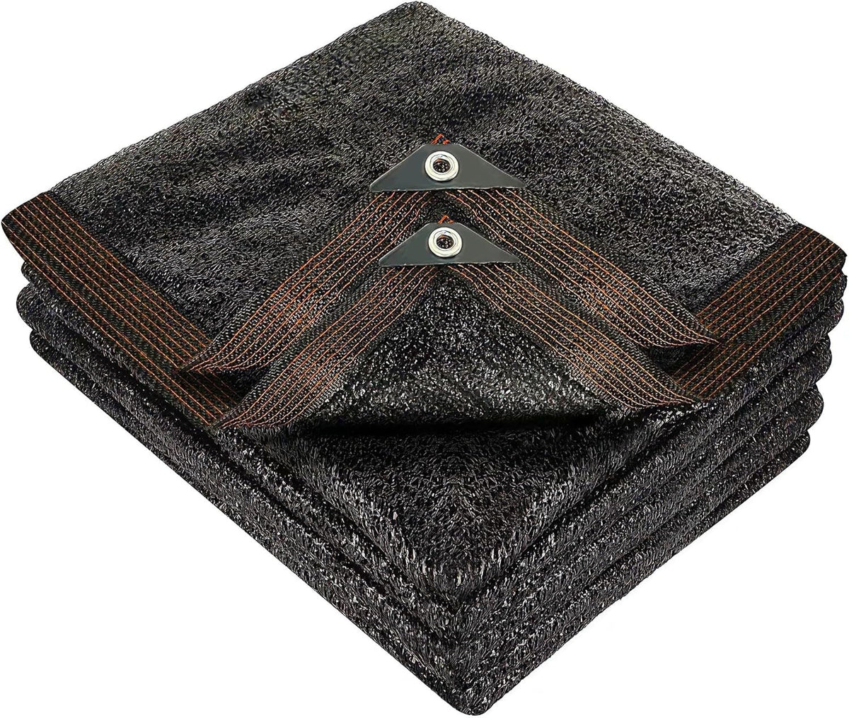 winemana 50% Black Shade Cloth, 8 x 20 FT Durable Mesh Tarp with Grommets, Garden Sunblock Shade