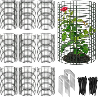30 Pcs 24'' x 12'' Large Wire Plant Protector from Animals, 10 Pack Metal Plant Cage Chicken Wire