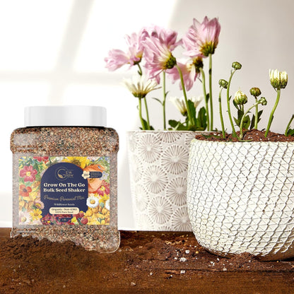 Bulk Wildflower Seed Shaker – Perennial Flower Seeds Mix to Plant Anywhere, by Geva Grow | 20