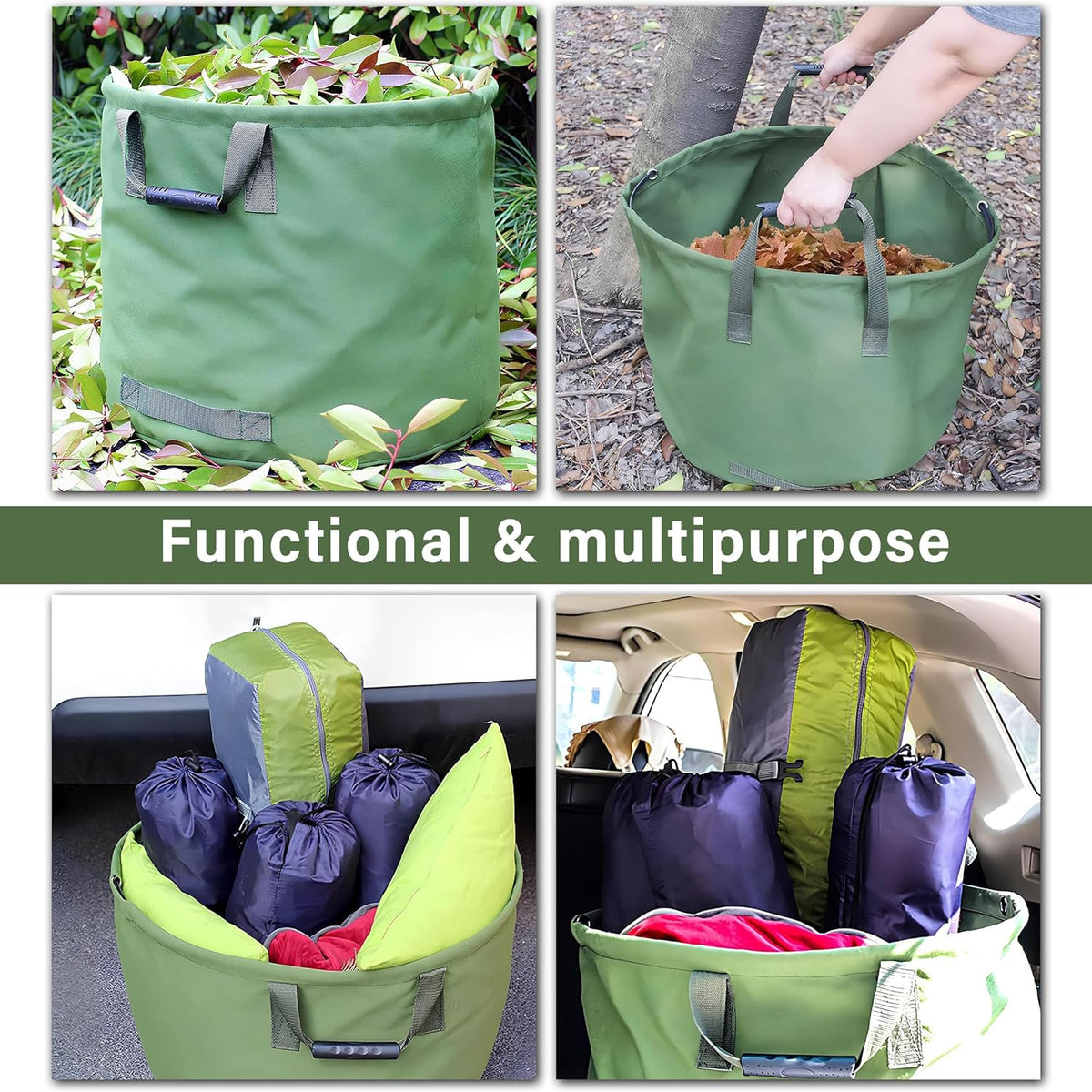 ELK 33-Gallon Non Self-Standing Multipurpose Garden Leaf Waste Bag - Durable Canvas for Yard
