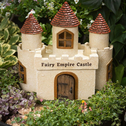 PRETMANNS Fairy Garden House – Large Fairy House for Outside – 9” High with Door That Opens