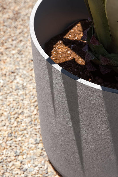 Veradek Mason Series Lima Planter - Round Planter for Indoor or Outdoor Porch/Garden | Made from