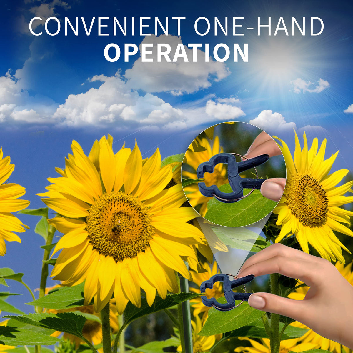 Plant Clips 40 Piece Green Gentle Gardening Plant & Flower Lever Loop Gripper Clips, Tool for