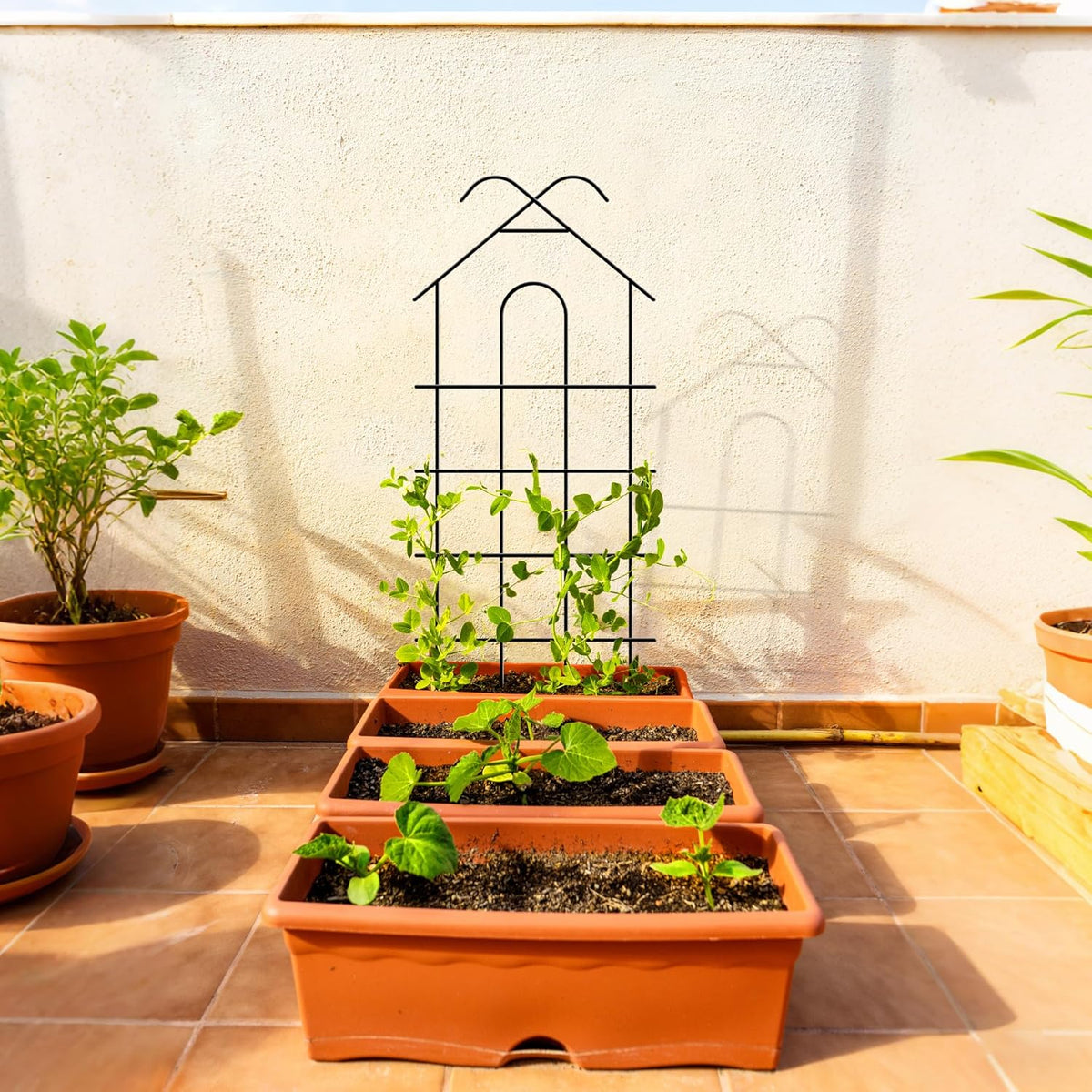 ARIFARO 40'' Metal Garden Trellis Indoor/Outdoor Sturdy Plant Trellis for Potted Plants,House