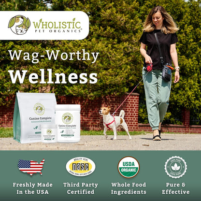 Wholistic Pet Organics Canine Complete - Dog Multivitamin Powder - 1 Lb - Daily Dog Vitamins and