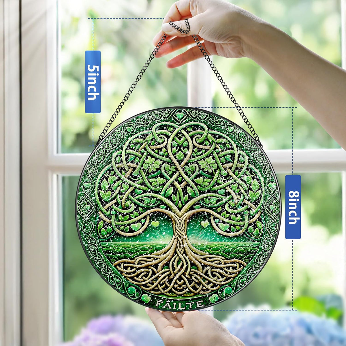 Stained Glass Window Hanging, Pauyadu Tree of Life Sun Catchers, Stained Glass Suncatcher, Tree of