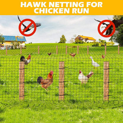 Chicken Netting 25'x25' with 1" Mesh Nylon Bird Netting for Chicken Coop, Heavy Duty Poultry Net