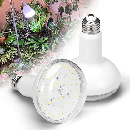 BR30 LED Grow Light Bulbs Floodlight 5000K Red Blue Full Spectrum, 20W E26 Plant Light Bulb 200w