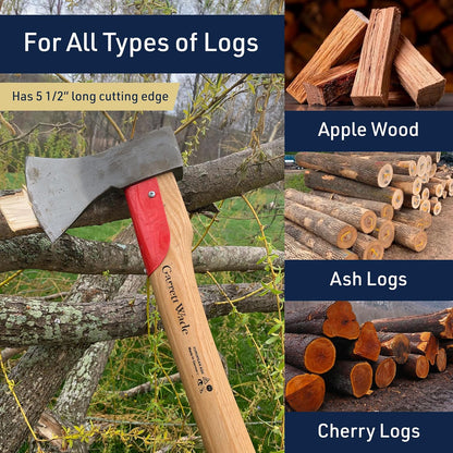 Forest Maul Wood Splitter Axe - 31” Tree Felling Wood Splitting Axe with Ash Handle and Steel Log