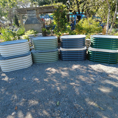 Vego garden Cascading Raised Garden Planter Box Outdoor Metal Galvanized Gardening Bed for