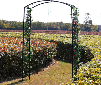 Steel Garden Arch, 7'2" High x 4'7" Wide, Garden Arbor for Various Climbing Plant, Outdoor Garden