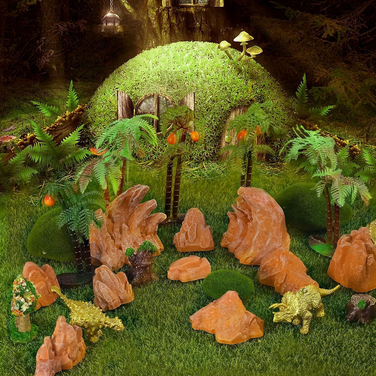 Warmtree 10 Pcs Simulation Rockery Diorama Rocks Stone for Diorama Supplies Miniature Terrain Fairy