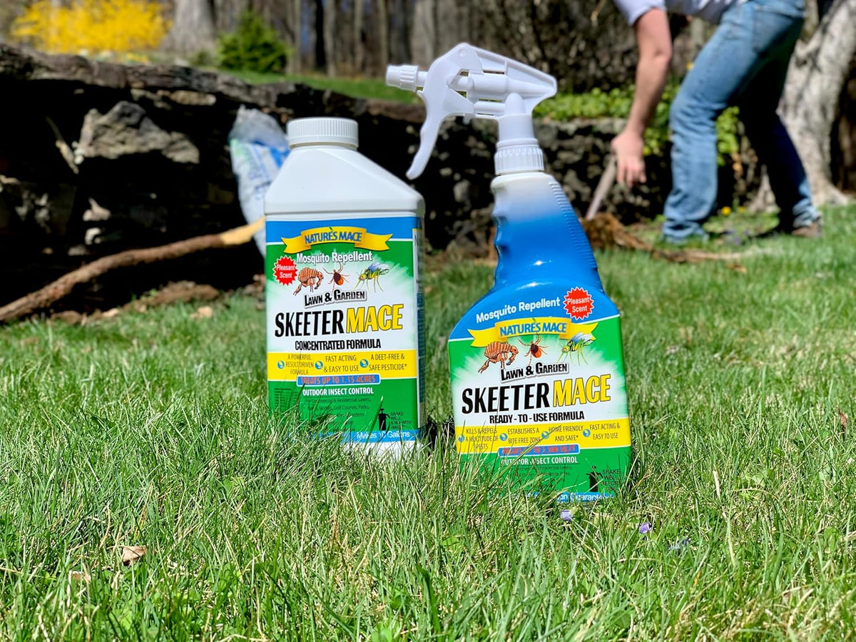 Nature’s MACE Outdoor Pest Repellent Spray – Kills & Repels Multiple Insect Types – Treats Lawns