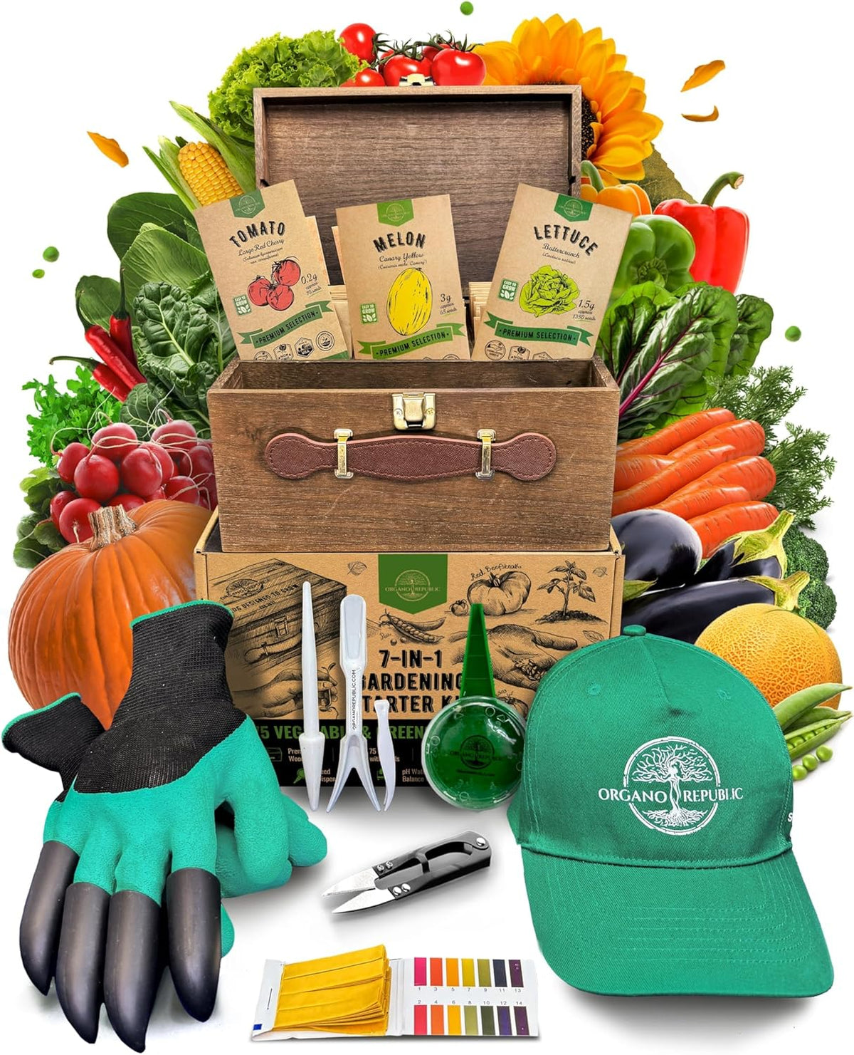 75 Vegetable & Greens Seeds Variety Pack, Garden Seed Starter Kit - Over 44,700 Non-GMO Heirloom