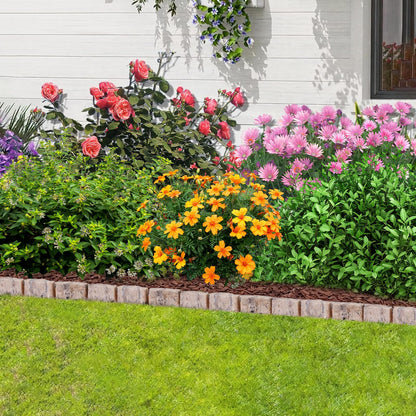Landscape Edging Garden Edging Border Faux Stone Edging,17FT x 2.75 in Tall
