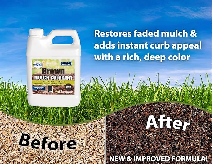 Sanco Industries MulchWorx Brown Mulch Color Concentrate - 2,800 Sq. Ft. - Rich Dark Brown Mulch