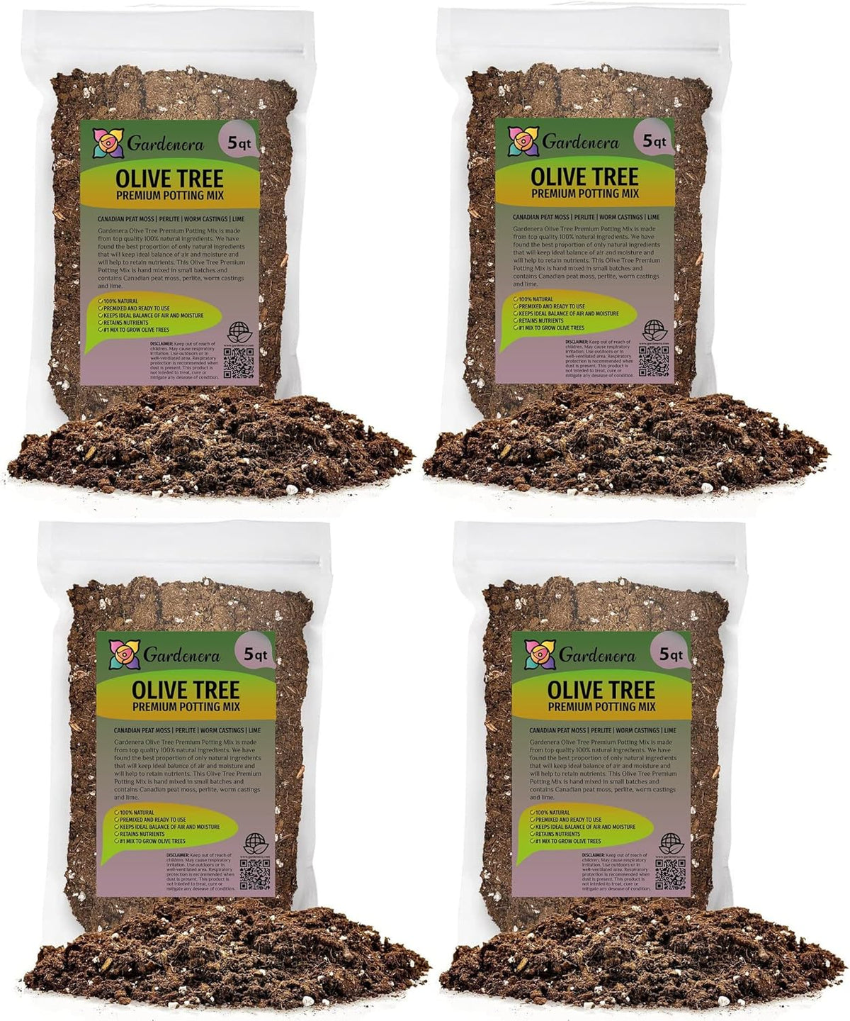 Premium Potting Mix for Olive Trees by Gardenera - 20 Quart - Promotes Strong Roots and Abundant