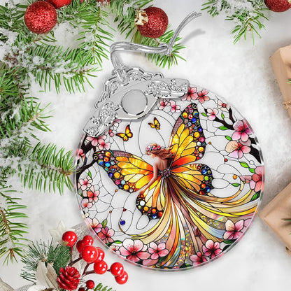 Stained Glass Suncatcher Ornament - Fairy Christmas Decorations - Christmas Ornaments for Tree