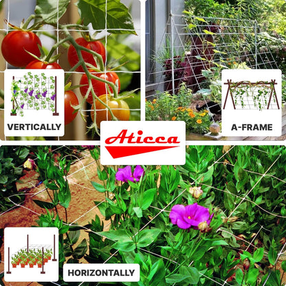 Plastic Trellis Netting 47" x 328 ft Heavy Duty Plant Support Netting White - 6 Inch Garden Trellis