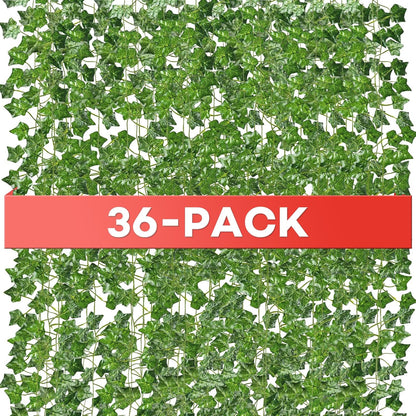 36 Pack 252 Feet Vines,Ivy,Ivy Garland,Fake Ivy,Fake Leaves,Ivy Vines,Artificial Vines,Green