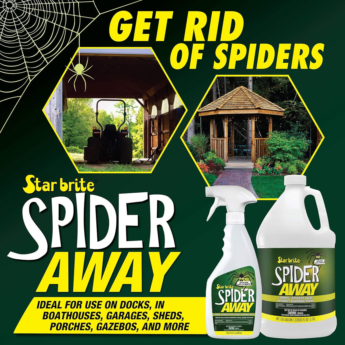 STAR BRITE Spider Away – Simply Chase Away Pesky Spiders & Keep Them Away - Ideal for Homes