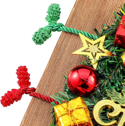Shappy 12 Pieces Christmas Garland Banister Ties Christmas Decorative Reusable and Flexible Twist