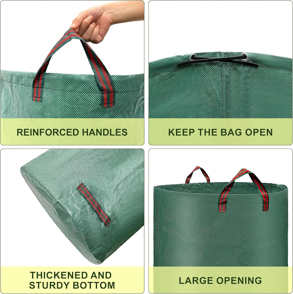 Reusable Leaf Storage Bag, 72 Gallon Large Capacity - Waterproof & Tear-Resistant Yard Waste Bag