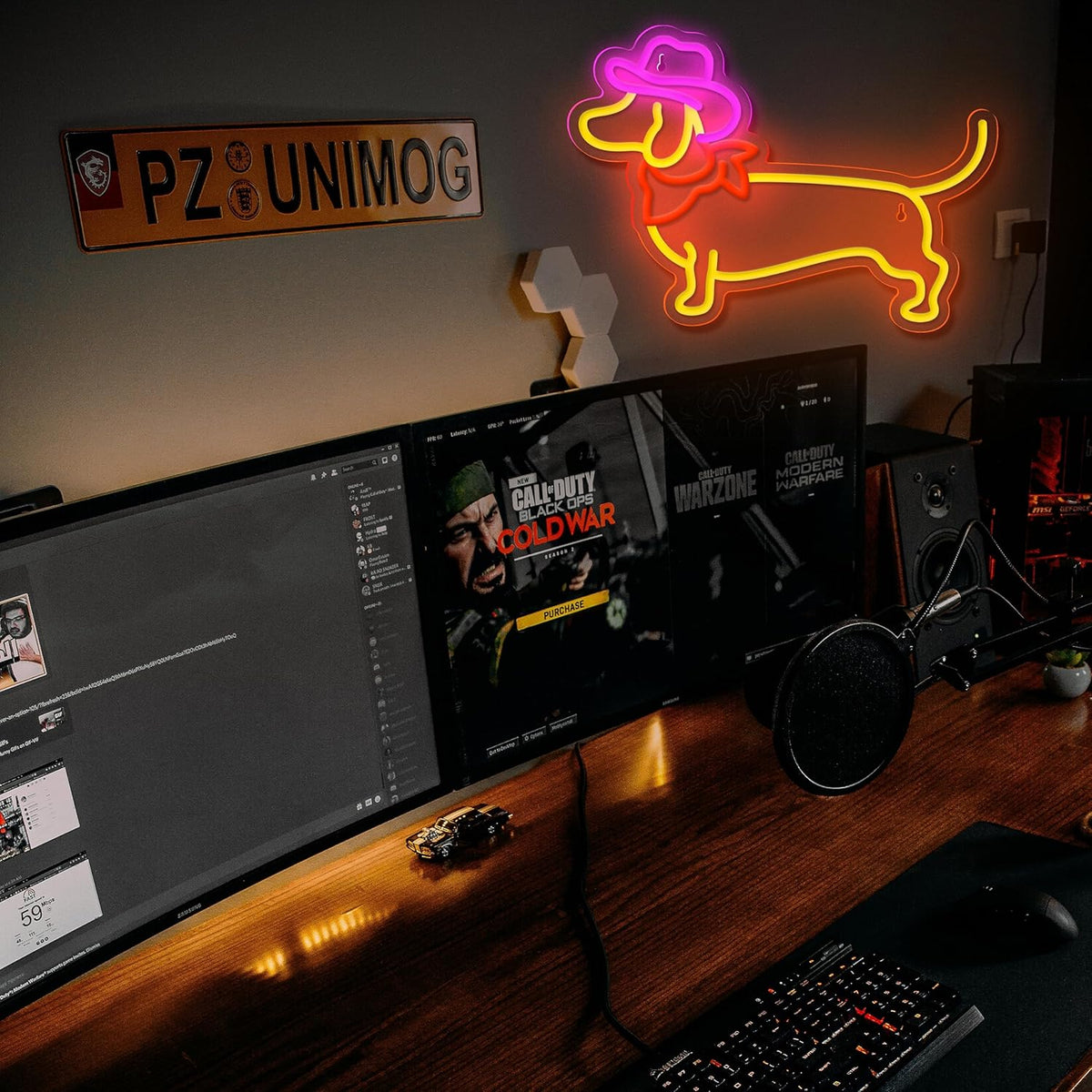 Dachshund Neon Sign Dog Neon Signs for Wall Decor Cute Puppy with Cowboy Hat Led Light Sign for Pet