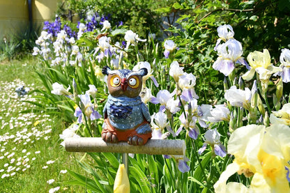 Ceramic Garden Decor - Owl Lawn Stake - Outdoor Statue - Perfect, Unique Gifts for Gardeners Woman