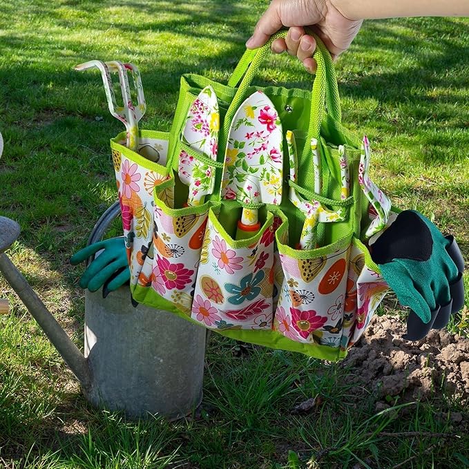41-Piece Premium Gardening Tool Set, Stainless Steel Heavy Duty Gardening Tool Kit, with Non-Slip