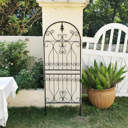SCENDOR Trellis for Climbing Plants 59" H x 22" W Metal Unique Design Decorative Garden Structure