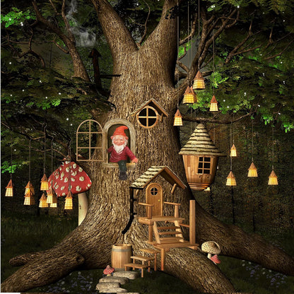 Jetec 2 Pieces Garden Gnome Statue Elf Out The Door Tree Hugger Garden Peeker Yard Art Tree