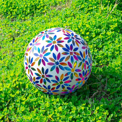 VCUTEKA Gazing Ball, Glass Mosaic Gazing Balls Sphere for Garden Lawn Outdoor Ornament Yard