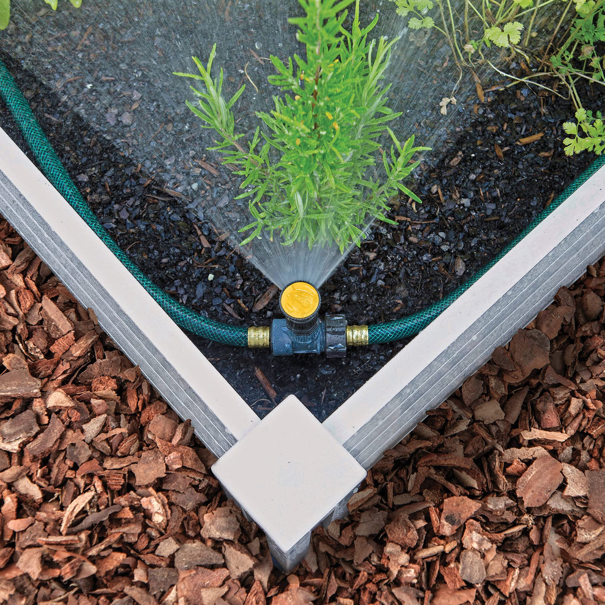 Melnor Multi-Adjustable Watering Set, 1800 Sq Ft: 3 Sprinklers, 2 Hoses