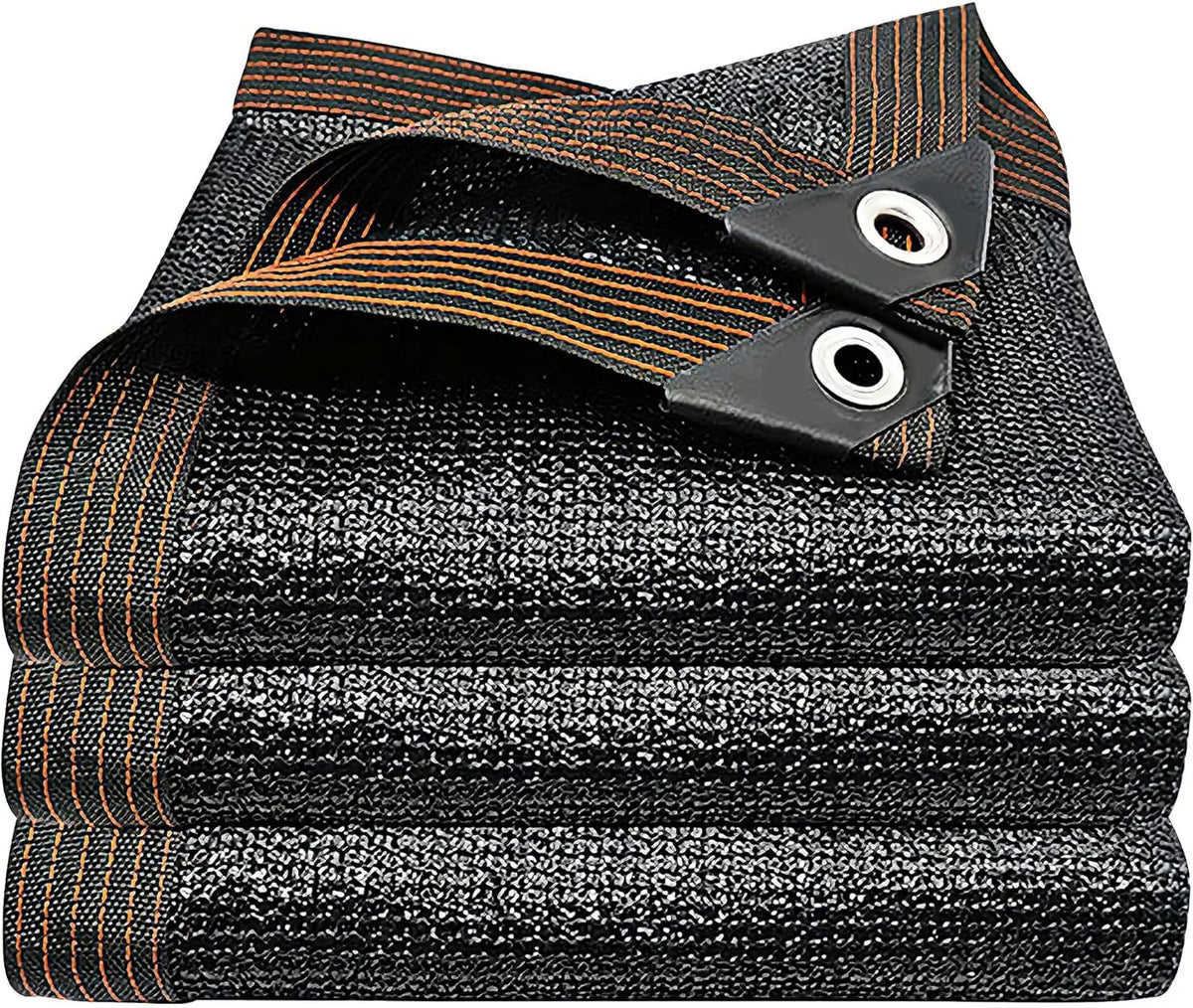 winemana 70% Black Shade Cloth, 6.6 x 6.6 FT Durable Mesh Tarp with Grommets, Resistant Garden Sun