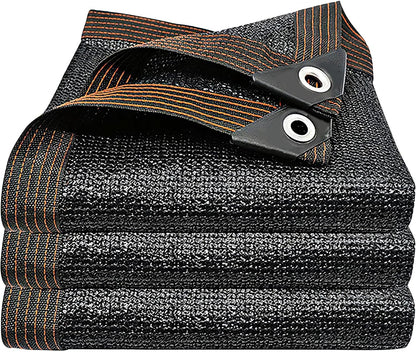 winemana 70% Black Shade Cloth, 6.6 x 6.6 FT Durable Mesh Tarp with Grommets, Resistant Garden Sun