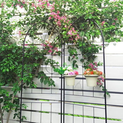 4 Pack Metal Garden Trellis 78.7" H Garden Fence Rustproof Trellis for Climbing Plants Support