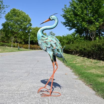 Garden Decor Blue Heron Yard Art Decor Large Metal Cranes Statues for Outdoor Indoor Decorations
