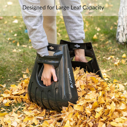 Gardenised 72-gallon Heavy-Duty Self-Standing Collapsible Leaf Bag with Handle and Sturdy Scoop for