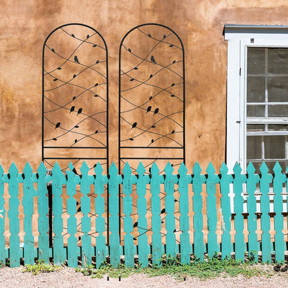 Metal Garden Trellis Rustproof Trellis for Climbing Plants Outdoor Flower Support Bird Deco