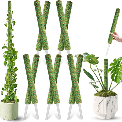 DUSPRO 10Pcs 22'' Green Stackable Mesh Moss Pole for Plants Climbing Vine Supporting Monstera