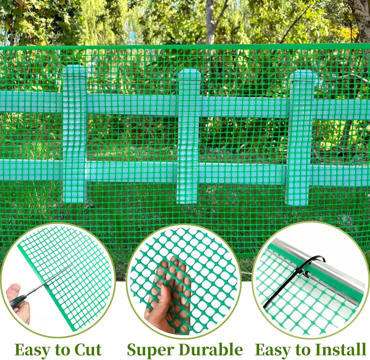 PotatoLife Plastic Wire Mesh Fence, Balcony Fence for Baby and Pets, Safety Fence, Stair Protector