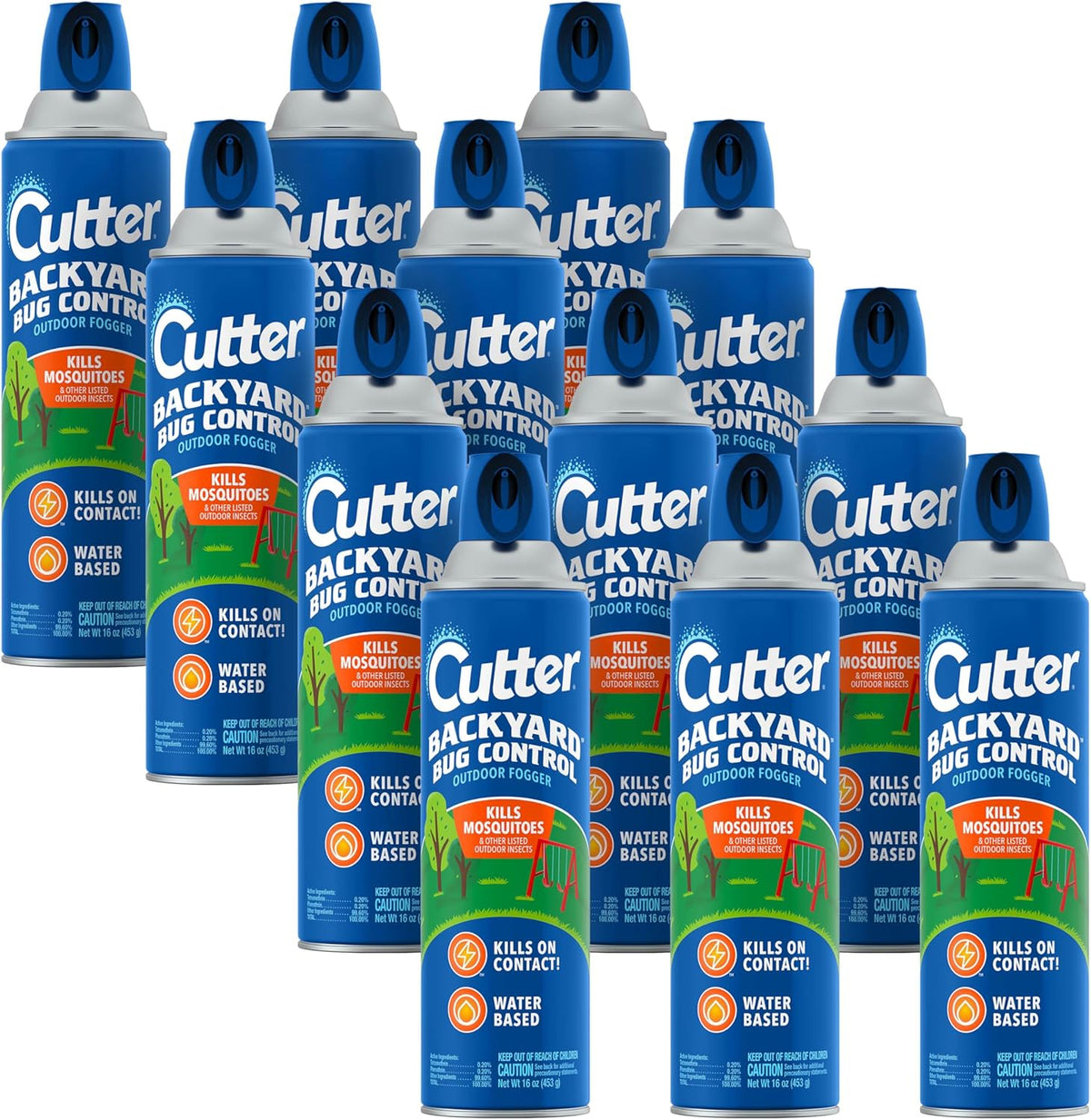 Cutter Backyard Bug Control Outdoor Fogger (12 Pack), Kills Mosquitoes, Fleas & Listed Ants, 16 fl