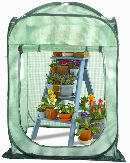 Porayhut Pop Up Greenhouse Tent,Portable X-Large Walk-in Flower House ,Indoor Outdoor Gardening