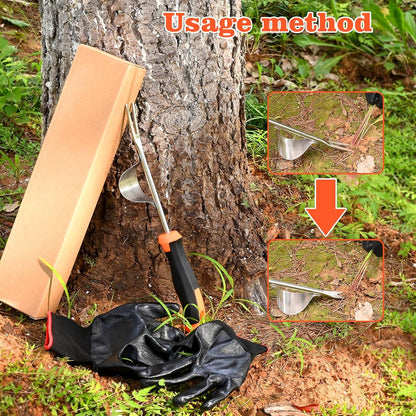 Hand Weeder Tool - V-Shaped Stainless Durable Unique Lever Design Weed Puller Tool with Anti-Slip