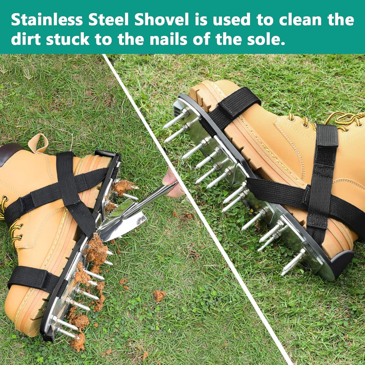 Lawn Aerator Shoes for Grass - Pre-Assembled Grass Aerator Shoes for Lawn - Soil Yard Aerator Tool