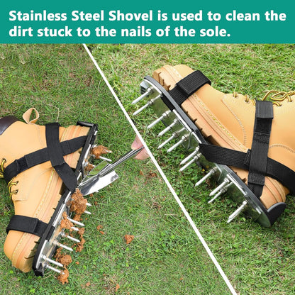 Lawn Aerator Shoes for Grass - Pre-Assembled Grass Aerator Shoes for Lawn - Soil Yard Aerator Tool