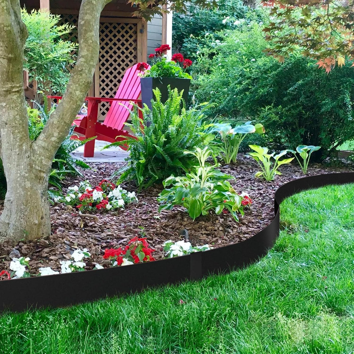 6 Inch Metal Landscape Edging, 6 Pack Heavy Duty Galvanized Steel Garden Edging,Steel Landscape